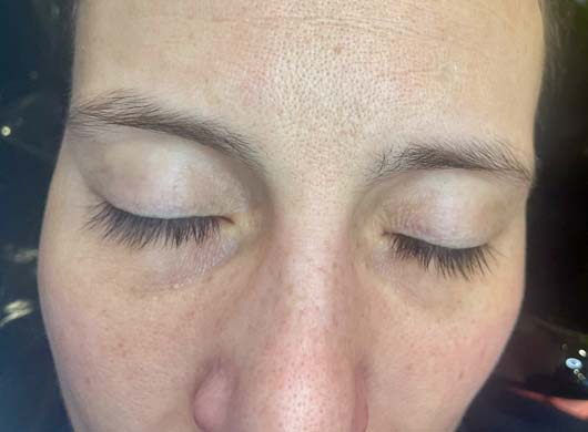 Before Brow Tinting and Waxing