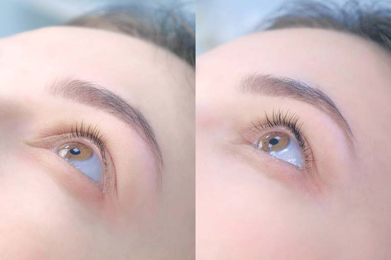 Lash Lift Before and After